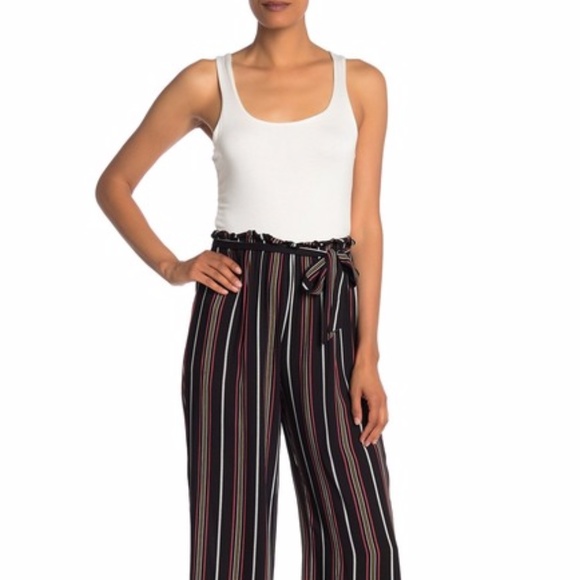 Nordstrom Dresses & Skirts - Vanity Room Mixed Media Waist Tie Jumpsuit